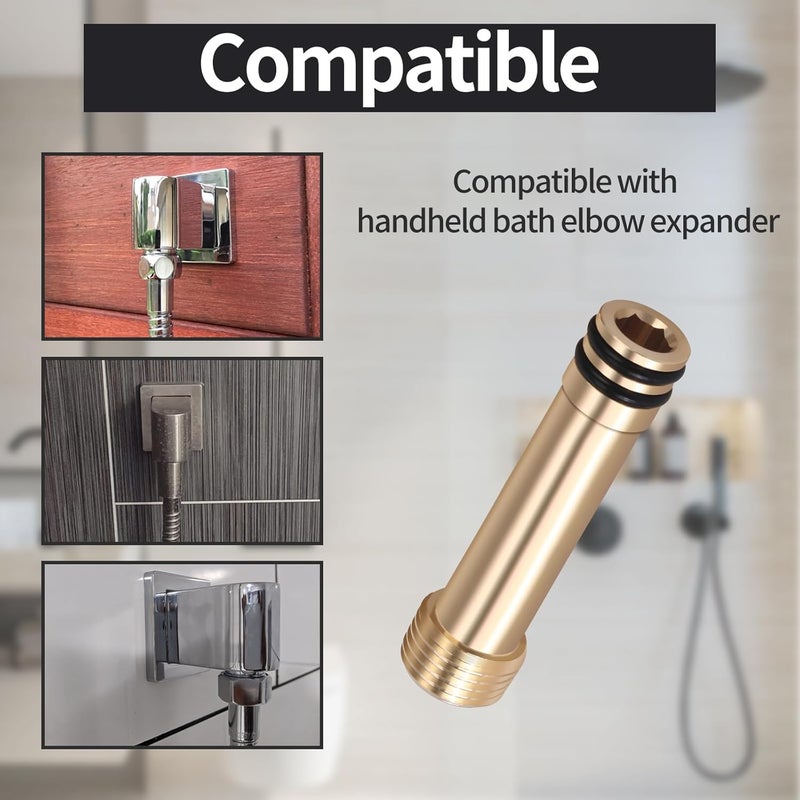 SMLFWE 1247985 Supply Adapter Asm-0.813-1.313 Roughin,Extender To Mount The Shower Drop Elbow To The Shower Wall,Compatible With K-98350 Awaken Wall Supply Elbow,Brass - Image 4